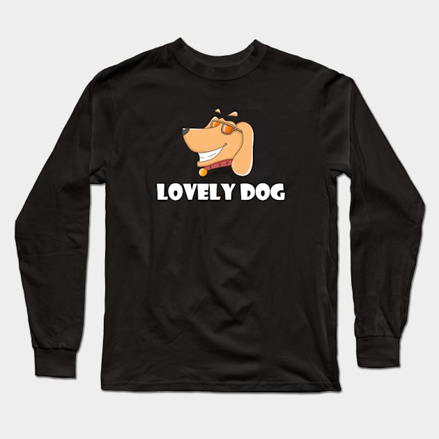 funny stylish dog cool cartoon Long Sleeve T-Shirt by Ojoy